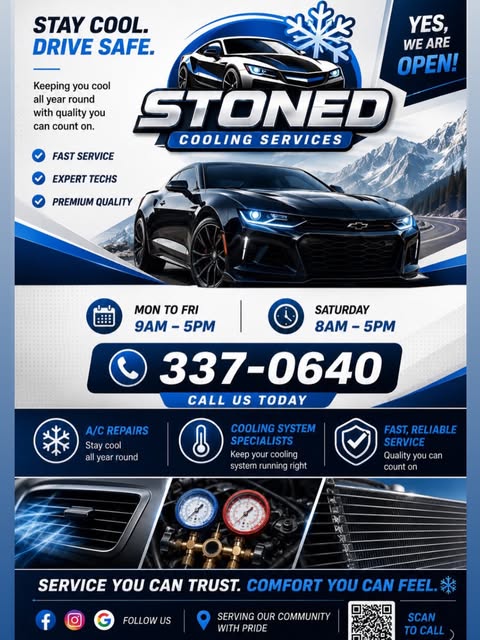 Stoned Cooling Services promotional graphic from Instagram